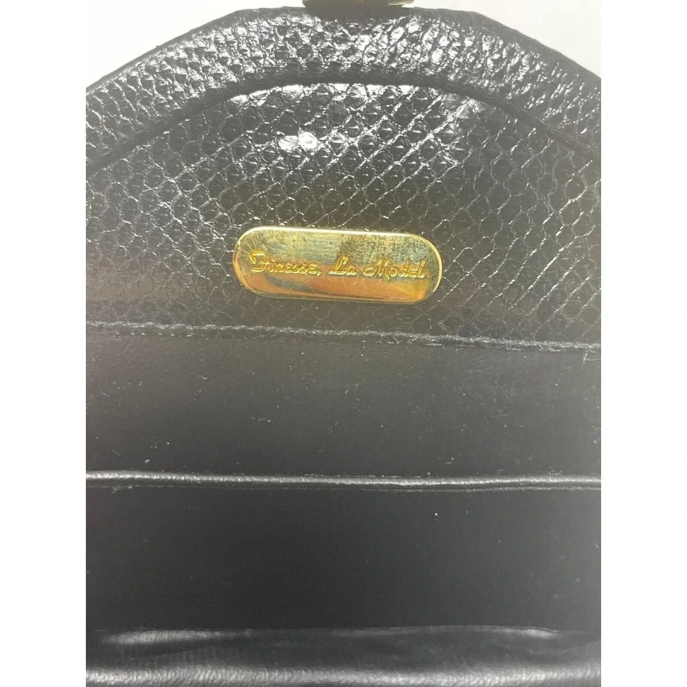 Vintage Finesse La Model Jeweled Convertible Snakeskin‎ Clutch Gold Chain